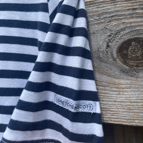 Gretchen Scott Designs Navy and White Striped Top - Picture 4 of 9